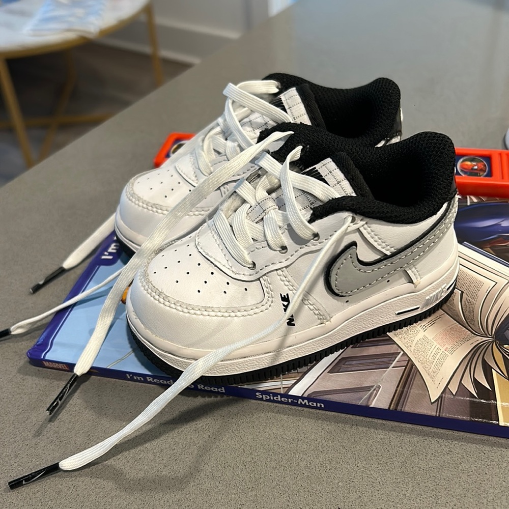 Nike Air Force 1s - Black, White, and Gray